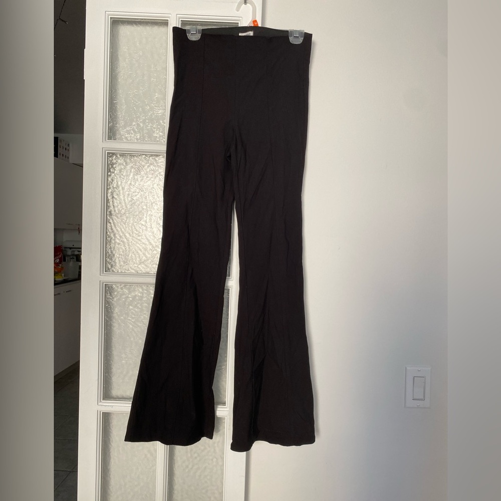 Garage High Waisted Black Trousers